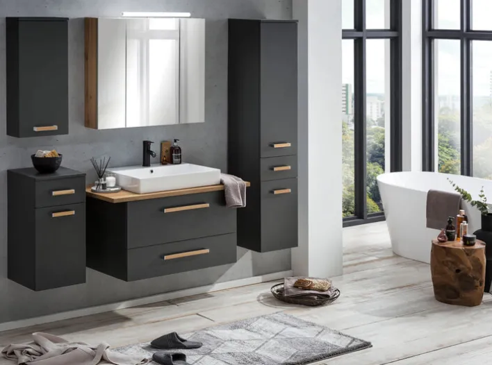 CASAVANTI Hochschrank 32,7 x 160,1 x 35,3 cm Holznachbildung eiche