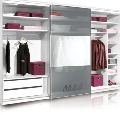 CASAVANTI Kleiderschrank INCLUDO 249 x 222 cm NB weiß/schwarz