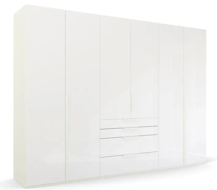 CASAVANTI Kleiderschrank PURISMA Alpinweiß/ Glas Kristallweiß