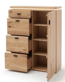 CASAVANTI Kommode MADRID 100 x 128 cm Balkeneiche Bianco