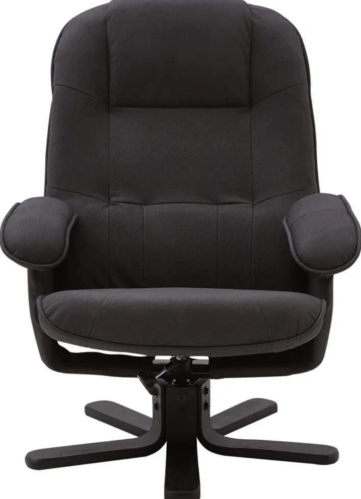 CASAVANTI Sessel mit Hocker 2-teilig grau