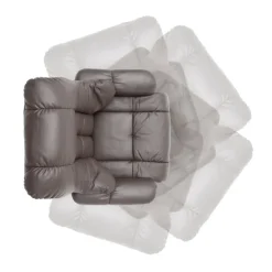 CASAVANTI Sessel mit Hocker CALGARY 2-teilig braun