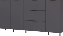 CASAVANTI Sideboard CALIFORNIA 192 x 98 cm Graphit/ Navarra-Eiche
