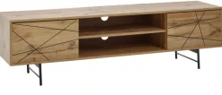 CASAVANTI TV-Lowboard 160 x 45 cm Schwarz/ Eiche