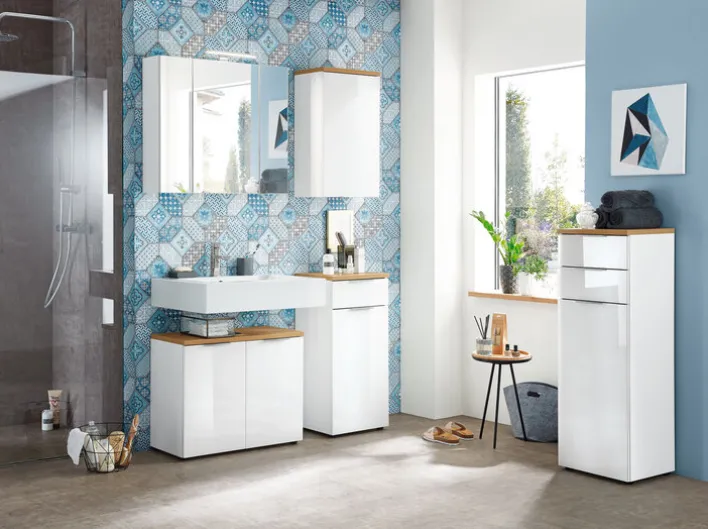 CASAVANTI Wandschrank CARA 39 x 69 x 27 cm weiß/braun