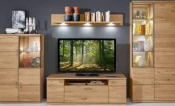 CASAVANTI Wohnwand BRILON II 4-teilig Alteiche teilmassiv