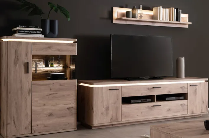 CASAVANTI Wohnwand MODENA I 3-teilig braun