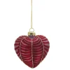 Christbaumhänger RED VELVET HERZ Glas 9 x 9 x 5,2 cm Rot