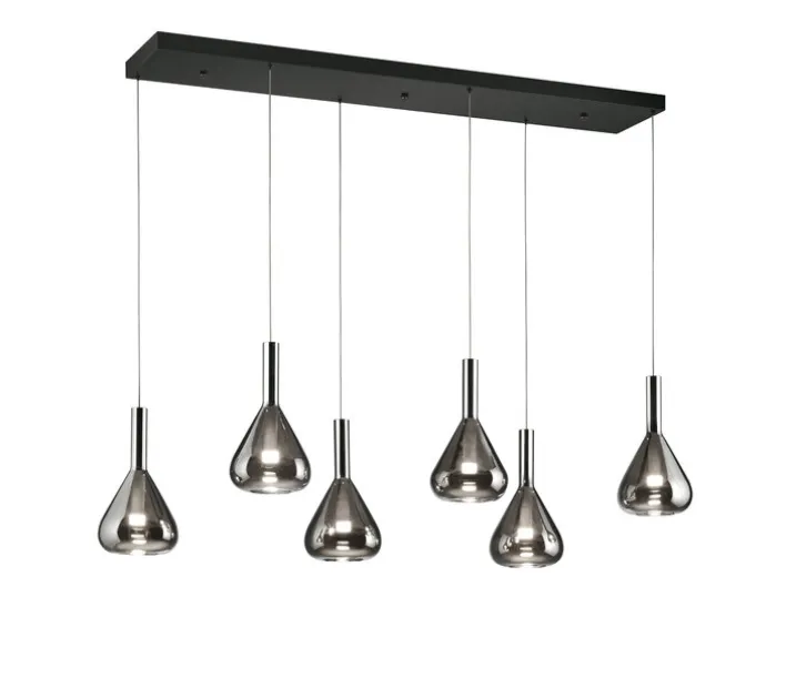 CINQUE LED Balkenpendel CIPERA 6-flg schwarz