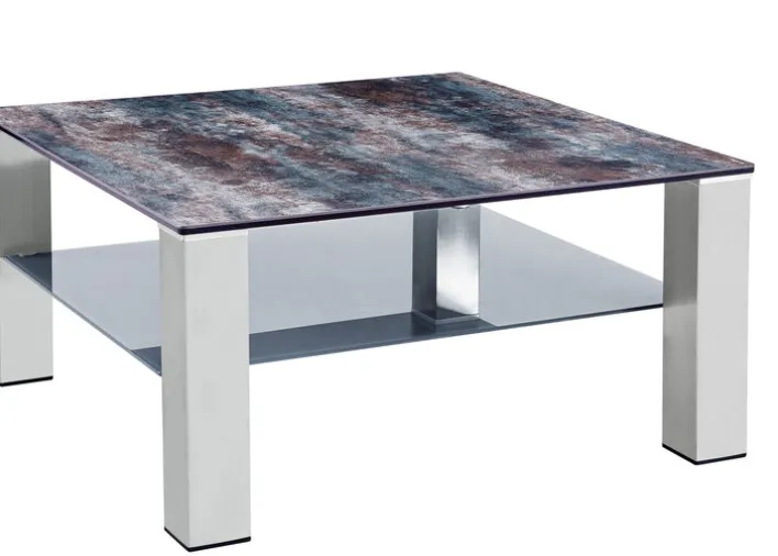 Couchtisch ALTEA Edelstahl /Glas