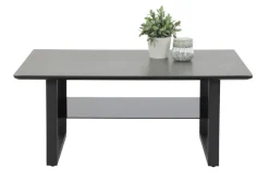 Couchtisch ARNE 105x45x69 cm Keramikoptik/schwarz