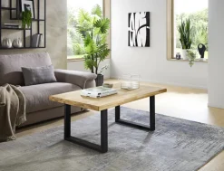 Couchtisch CHRISTIAN Eiche massiv/schwarz