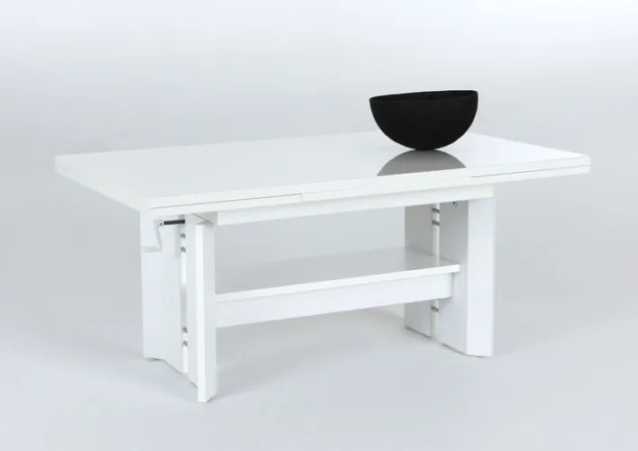 Couchtisch DARIO 110-180 x 68 cm weiß