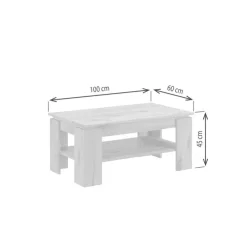 Couchtisch FRENO 100 x 60 cm braun