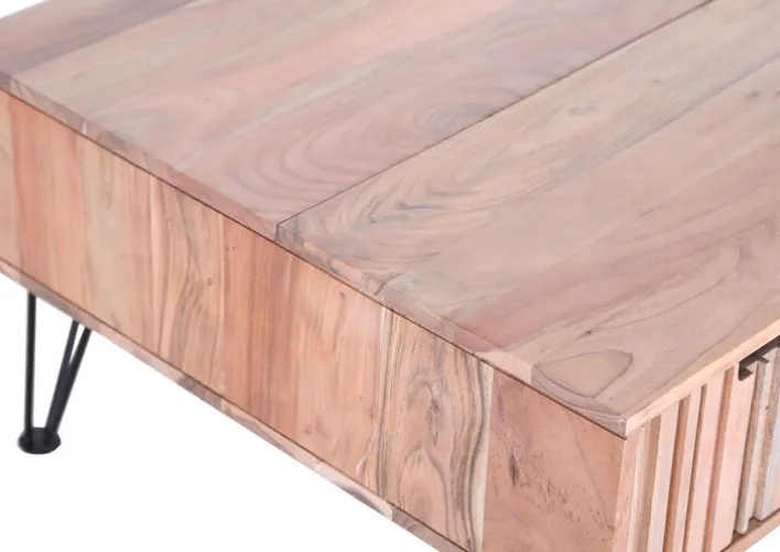 Couchtisch HUDSON 100 x 70 cm braun/ schwarz