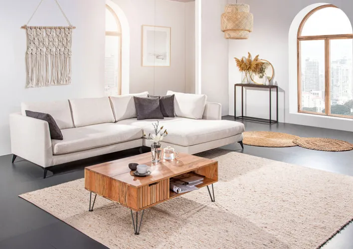 Couchtisch HUDSON 100 x 70 cm braun/ schwarz