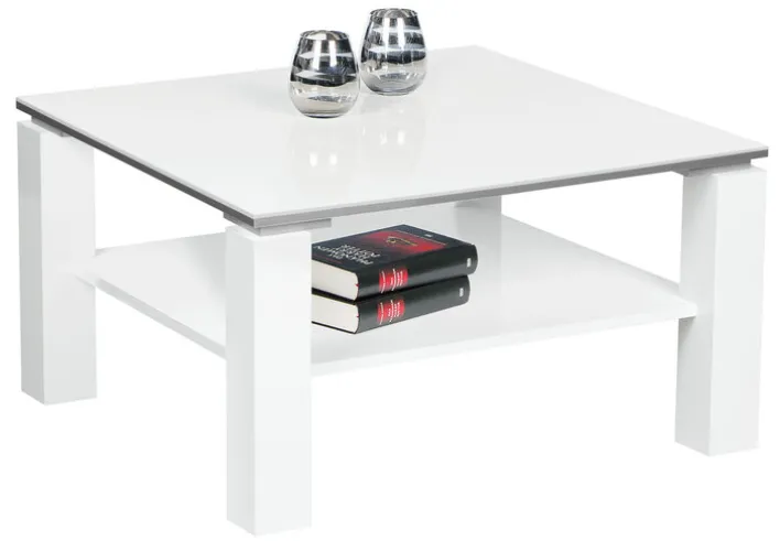 Couchtisch LENA 75 x 75 x 45 cm weiß