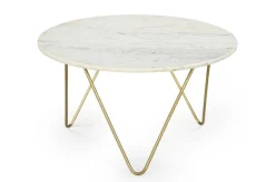 Couchtisch LORENA 70x70 cm Marmor Weiß