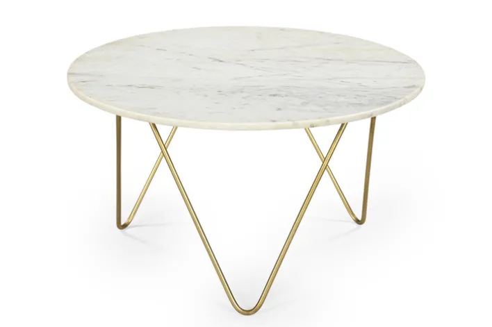 Couchtisch LORENA 70x70 cm Marmor Weiß