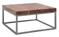 Couchtisch LUCINDA 75 x 75 cm Cracked Akazie