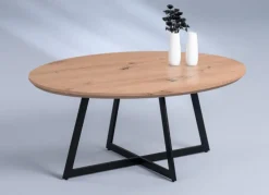 Couchtisch oval TOMY 90 x 70 cm