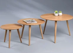 Couchtisch rund KILIAN 45 cm Wildeiche massiv