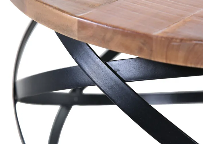 Couchtisch SAM 80 cm braun/ schwarz