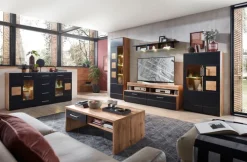 Couchtisch SONATE 110 x 64 cm braun/ schwarz