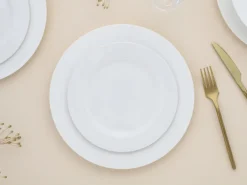 CreaTable Dessertteller FLEUR ROYAL 6er Set creme weiß