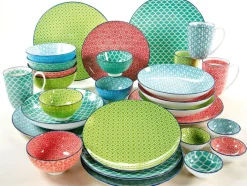 CreaTable Dessertteller MEDITERRAN 4er Set 21 cm blau