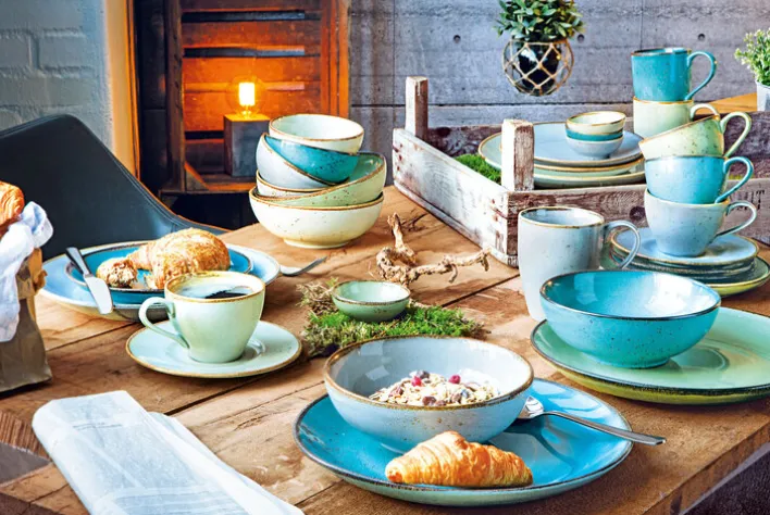 CreaTable Dessertteller NATURE COLLECTION wasserblau