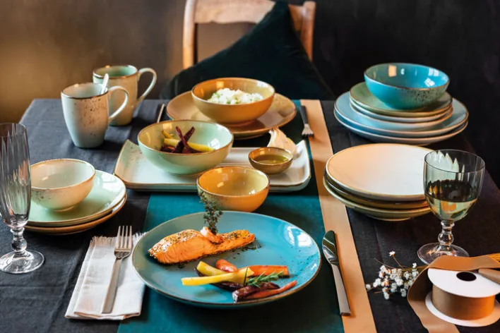 CreaTable Dessertteller NATURE COLLECTION wasserblau