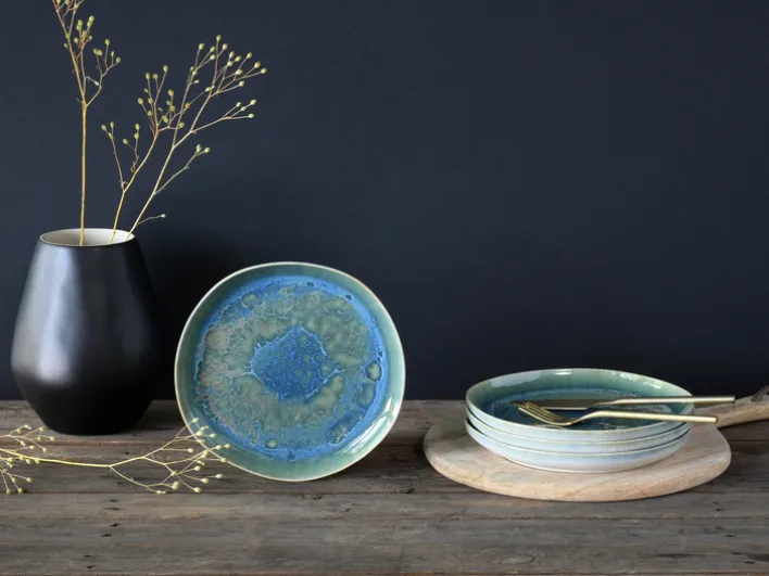 CreaTable Dessertteller YUKI 6er Set 22 cm Hochwertiges Steinzeug