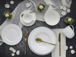 CreaTable Kaffeebecher FLEUR ROYAL 6er Set creme weiß