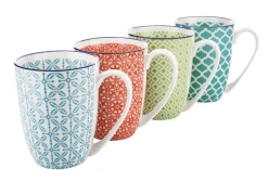 CreaTable Kaffeebecher MEDITERRAN 4er Set - je 300 ml grün