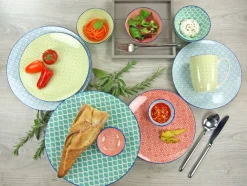 CreaTable Kaffeebecher MEDITERRAN 4er Set - je 300 ml grün