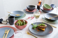 CreaTable Kaffeebecher SOFT TOUCH 6er Set 300 ml schwarz matt