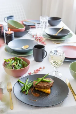 CreaTable Kaffeebecher SOFT TOUCH 6er Set 300 ml schwarz matt