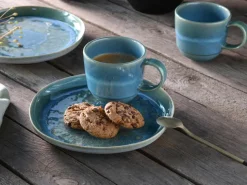 CreaTable Kaffeebecher YUKI 6er Set 370 ml Hochwertiges Steinzug