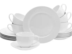 CreaTable Kaffeeservice FLEUR ROYAL 18-teilig creme weiß