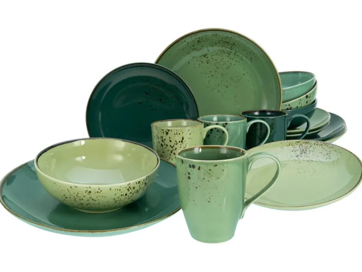 CreaTable Kombiservice NATURE COLLECTION GREEN LIFE 16-teilig grün