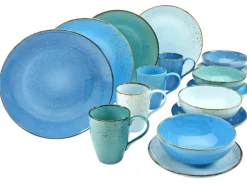 CreaTable Kombiservice NATURE COLLECTION AQUA 16-teilig blau