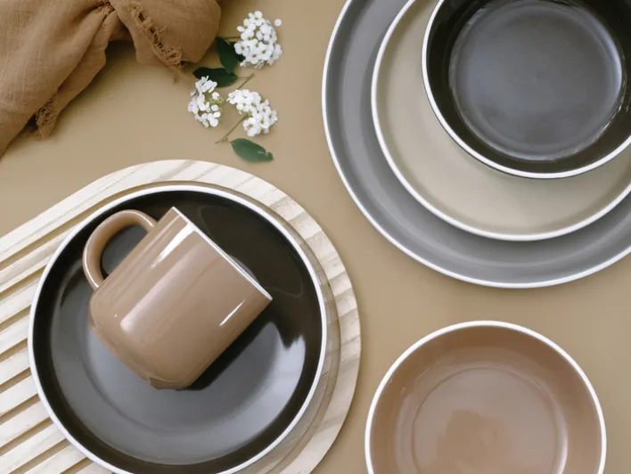 Creatable Kombiservice NORDIC MOCHA MOUSSE Glaskeramik 16-teilig Mehrfarbig