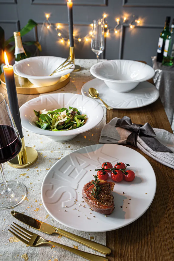 CreaTable Pastateller GOURMET 27 cm weiß