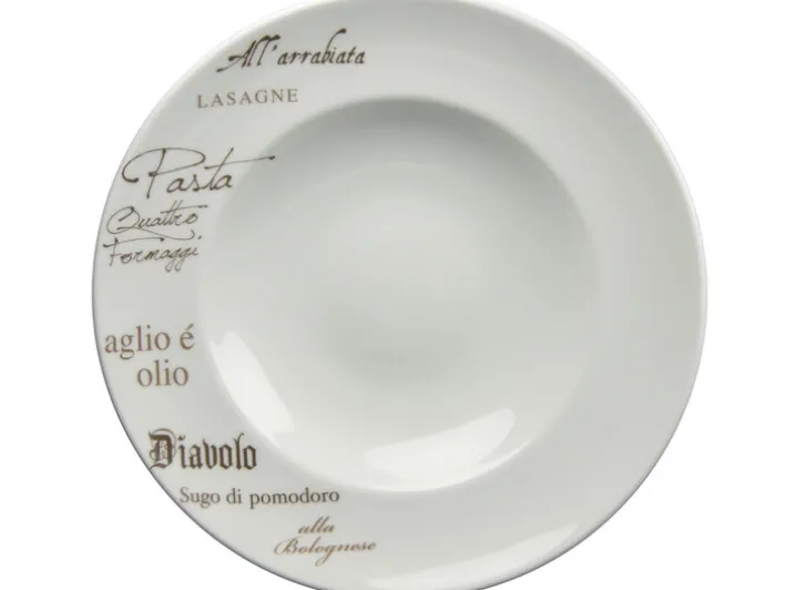 CreaTable Pastateller GUSTOSO 27 cm Porzellan weiß