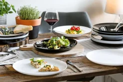 CreaTable Pastateller ITALIEN PARTY 29 cm Glas schwarz