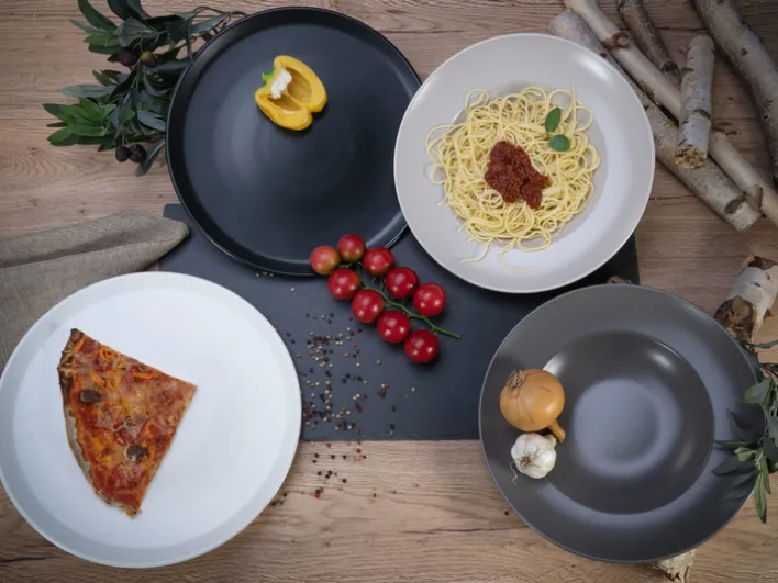 CreaTable Pastateller MANHATTAN 6er Set 27 cm weiß