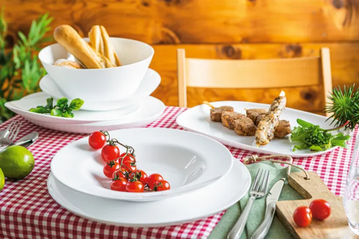 CreaTable Pizzateller ITALIEN PARTY 32 cm weiß