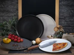 CreaTable Pizzateller XL MANHATTAN 6er Set 33 cm schwarz