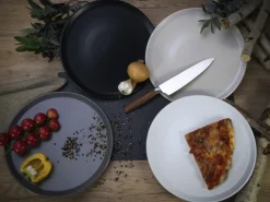 CreaTable Pizzateller XL MANHATTAN 6er Set 33 cm schwarz